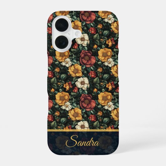 Coque iPhone 16 Cadeau de Mère Classique Nom de Rose (Verso)