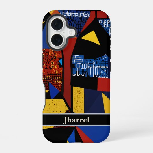 Coque iPhone 16 Cadeaux de retraite abstraits pour papa afro-améri (Verso)