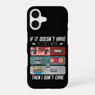 Coque iPhone 16 Cadeaux pour fans d'anime drôles amateurs de nourr