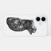 Coque iPhone 16 Cadre vertical, repos tigré (Verso Horizontal)