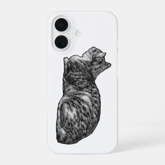 Coque iPhone 16 Cadre vertical, repos tigré (Verso)