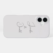 Coque iPhone 16 Calligraphie tendance script classique personnel s (Verso Horizontal)