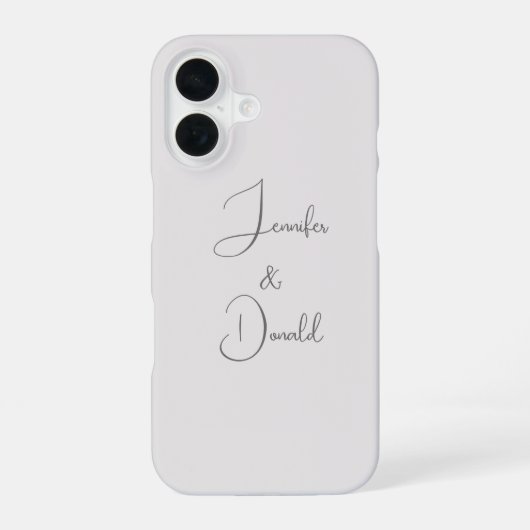 Coque iPhone 16 Calligraphie tendance script classique personnel s (Verso)