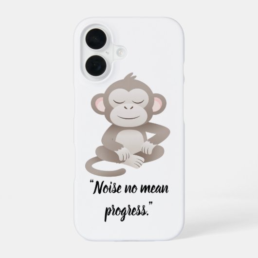Coque iPhone 16 Calm Confidence Monkey – Minimal Phone Case (Verso)