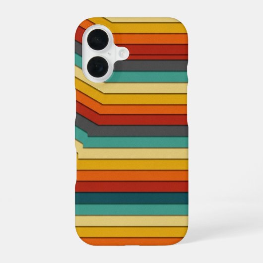 Coque iPhone 16 Calques Rétro Décalés (Verso)