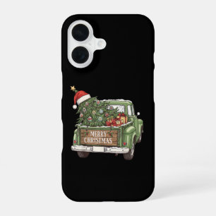 Coque iPhone 16 Camion de Noël Vintage Joyeux Noël Hommes Femmes