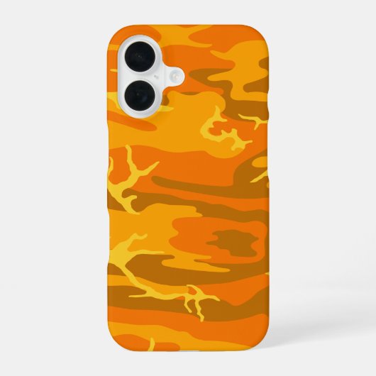 Coque iPhone 16 Camo orange (Verso)