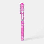 Coque iPhone 16 Camo rose (Côté gauche)