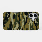 Coque iPhone 16 Camo vert foncé (Verso Horizontal)