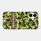 Coque iPhone 16 Camouflage de forêt (Verso Horizontal)