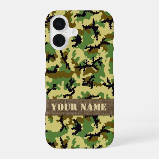 Coque iPhone 16 Camouflage de forêt (Verso)