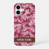 Coque iPhone 16 Camouflage rose (Verso)