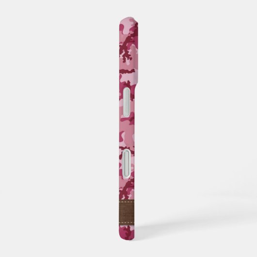Coque iPhone 16 Camouflage rose (Côté droit)