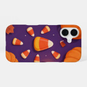 Coque iPhone 16 Candy Corn and Pumpkins Halloween Case (Verso Horizontal)
