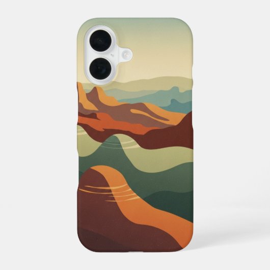 Coque iPhone 16 Canyons Anciens dans des Tons Chauds (Verso)