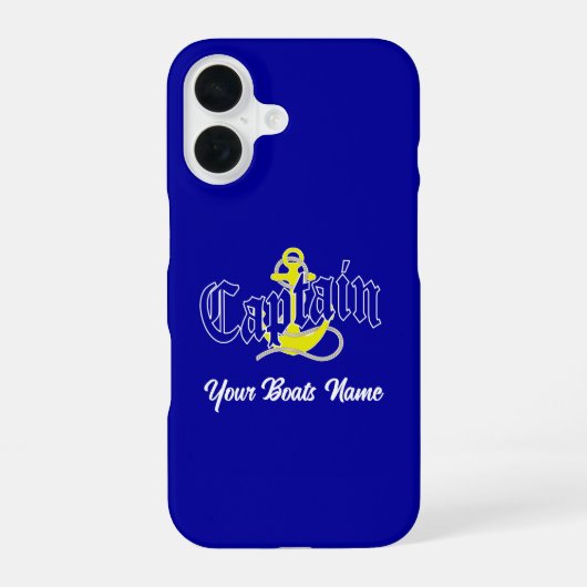 Coque iPhone 16 Capitaine de bateau (Verso)