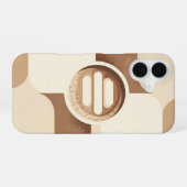 Coque iPhone 16 Cappuccino vintage stylisé (Verso Horizontal)