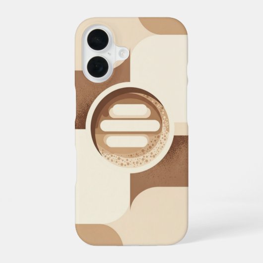 Coque iPhone 16 Cappuccino vintage stylisé (Verso)