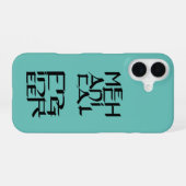 Coque iPhone 16 Caractère mécanicien (Verso Horizontal)