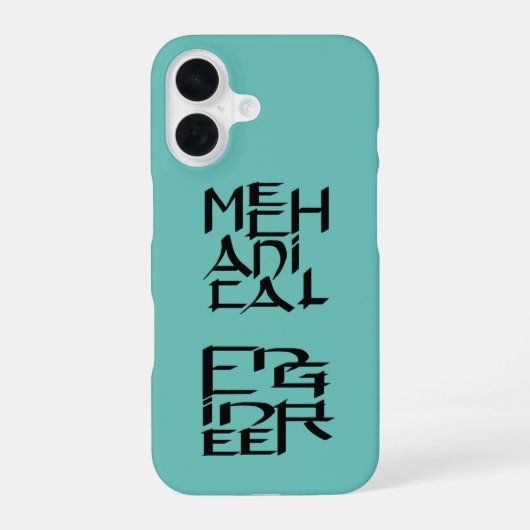 Coque iPhone 16 Caractère mécanicien (Verso)