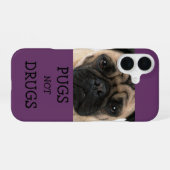 Coque iPhone 16 Carlins non drogues Violet (Verso Horizontal)