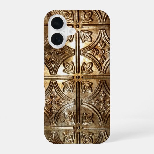 Coque iPhone 16 Carreau d'étain (Verso)