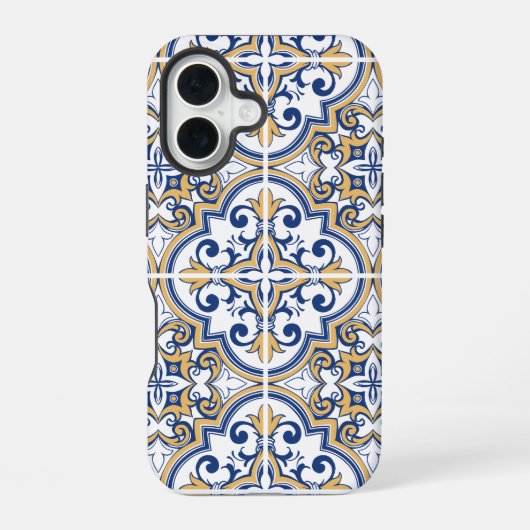 Coque iPhone 16 Carreaux portugais 1 (Verso)