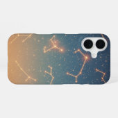 Coque iPhone 16 Carte de constellation rétro (Verso Horizontal)