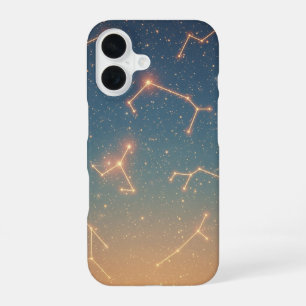 Coque iPhone 16 Carte de Constellations Rétro