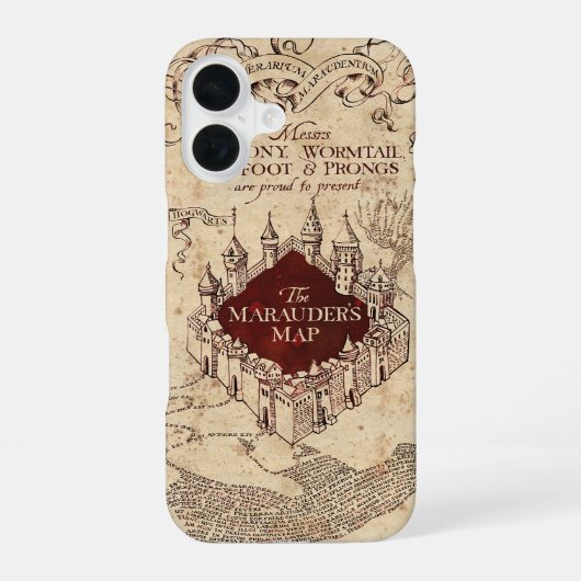 Coque iPhone 16 Carte du Maraudeur de Harry Potter (Verso)