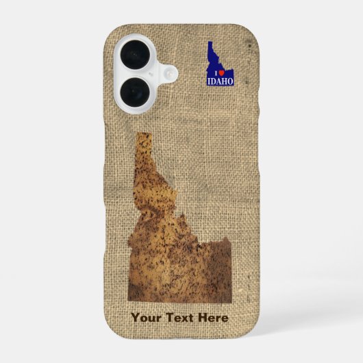 Coque iPhone 16 Carte Idaho Spud (Verso)