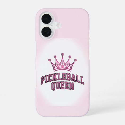 Coque iPhone 16 Carte postale Reine de Pickleball (Verso)