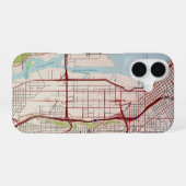 Coque iPhone 16 Carte topographique de Seattle (Verso Horizontal)