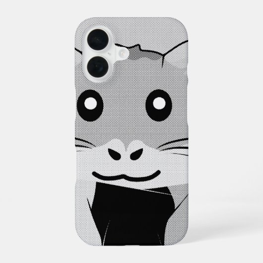 Coque iPhone 16 Cartoon Hamster Scarfed Joy (Verso)