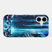 Coque iPhone 16 Cascade de glace hivernale (Verso Horizontal)