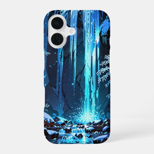 Coque iPhone 16 Cascade gelée d'hiver (Verso)