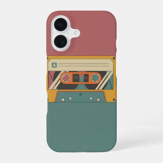 Coque iPhone 16 Cassette Audio Vintage (Verso)