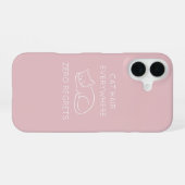 Coque iPhone 16 Cat hair everywhere zero regrets (Verso Horizontal)