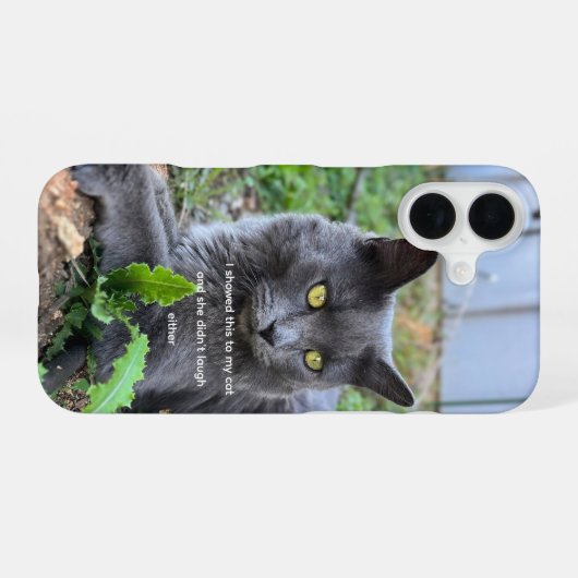 Coque iPhone 16 cat phone case  (Verso Horizontal)