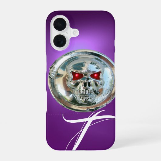 Coque iPhone 16 CAVALIERS DE CRÂNE MONOGRAM Violet (Verso)