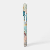 Coque iPhone 16 Celeste Deco Luxe Art Déco Sarcelle Or (Côté gauche)