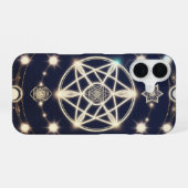 Coque iPhone 16 Celestial Moon Cycle Mandala – Sacred Geometry (Verso Horizontal)