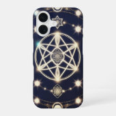 Coque iPhone 16 Celestial Moon Cycle Mandala – Sacred Geometry (Verso)