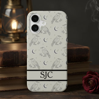 Coque iPhone 16 Celestial Raven Dark Academia