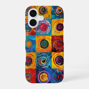Coque iPhone 16 Cercles Abstraits