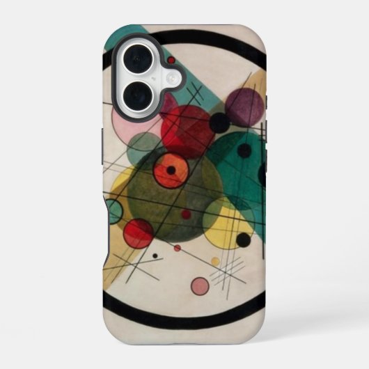 Coque iPhone 16 Cercles abstraits de Kandinsky (Verso)