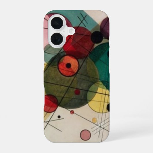 Coque iPhone 16 Cercles Abstraits Kandinsky (Verso)