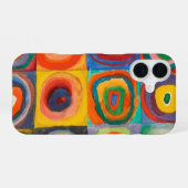 Coque iPhone 16 Cercles Carré de Kandinsky (Verso Horizontal)