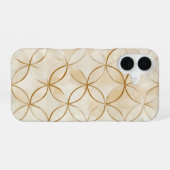 Coque iPhone 16 Cercles de l'Infini en Grille (Verso Horizontal)
