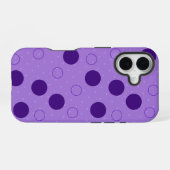 Coque iPhone 16 Cercles pourpres (Verso Horizontal)